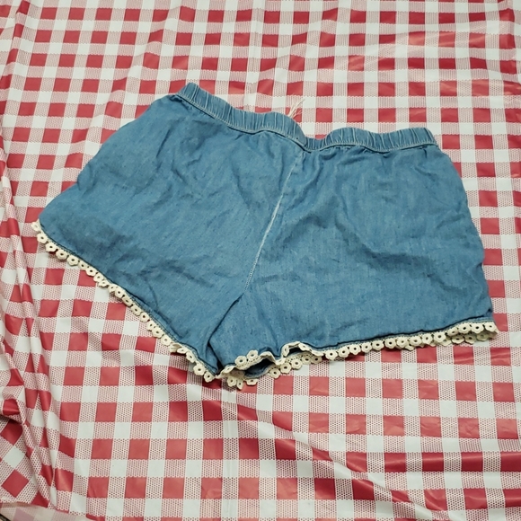 😻🛍Jordache blue lace shorts girls 14/16 - Picture 2 of 4